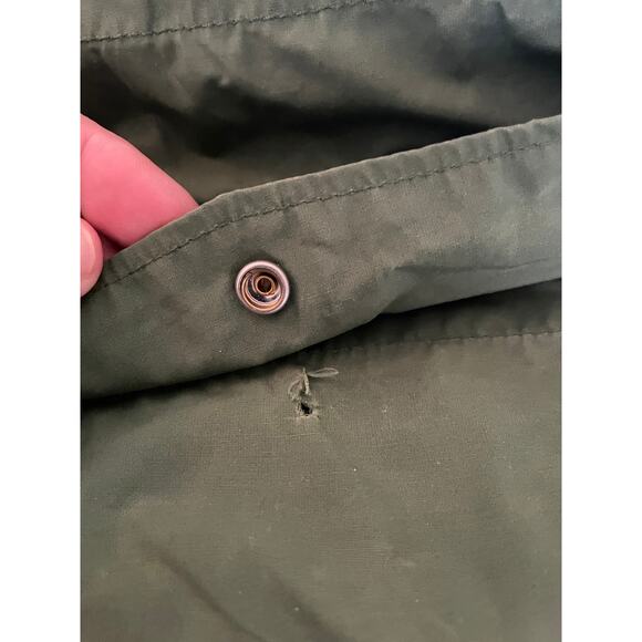 Hackett London Anorak Windbreaker Hooded Rain Jacket Olive Green Size S - Picture 7 of 7